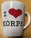 Kaffekrus I Love Korps med nøytral bakside thumbnail