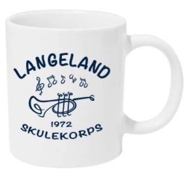 Kaffekopp med navnLangeland Skulekorps
