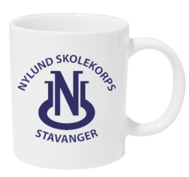 Kaffekrus med personlig navn Nylund Skolekorps