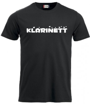 T-skjorte Herre Klarinett Hjerter