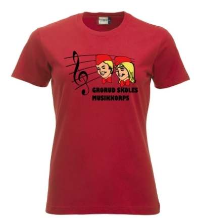 T-skjorte Junior Sort logo Grorud Skoles Musikkorps