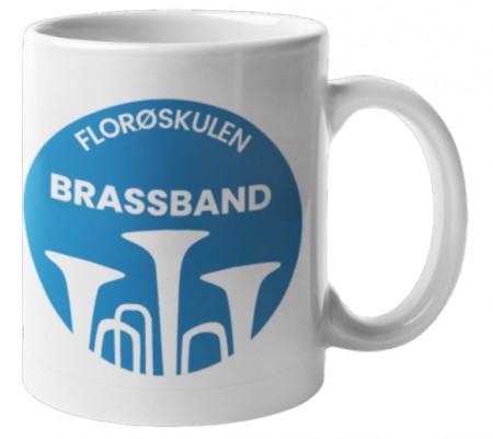 Kaffekopp med personlig navn Florøskulens Brassband